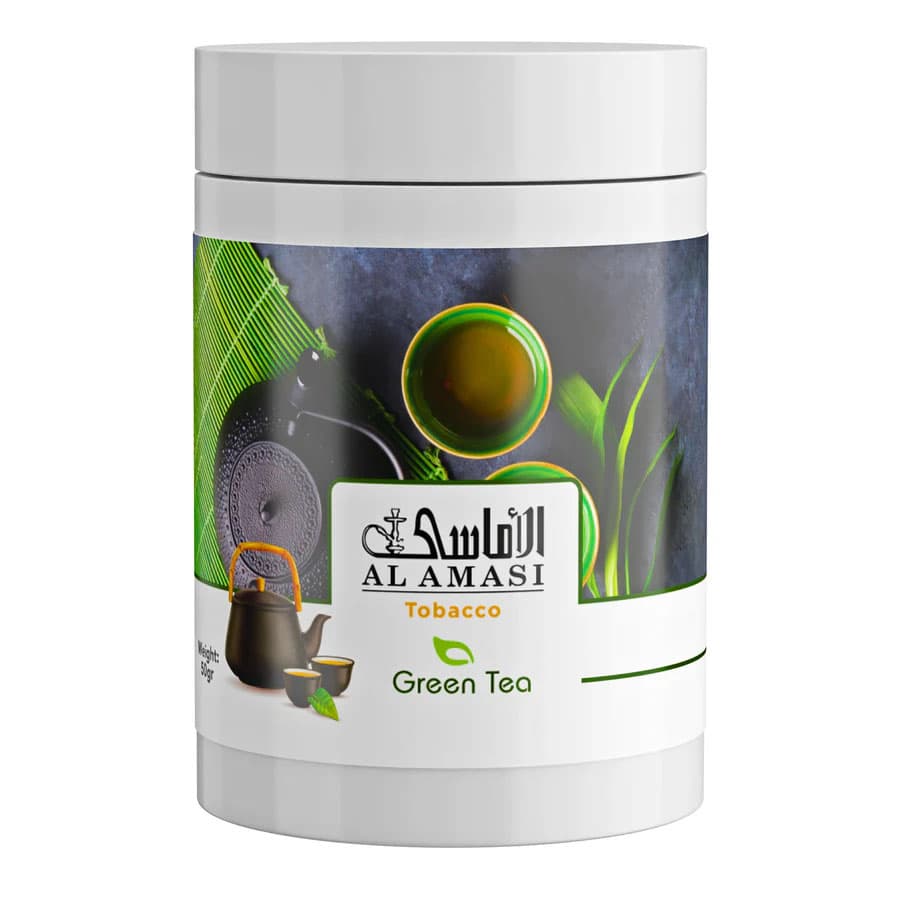 AL AMASI Green Tea tea系シーシャフレーバー パッケージ画像