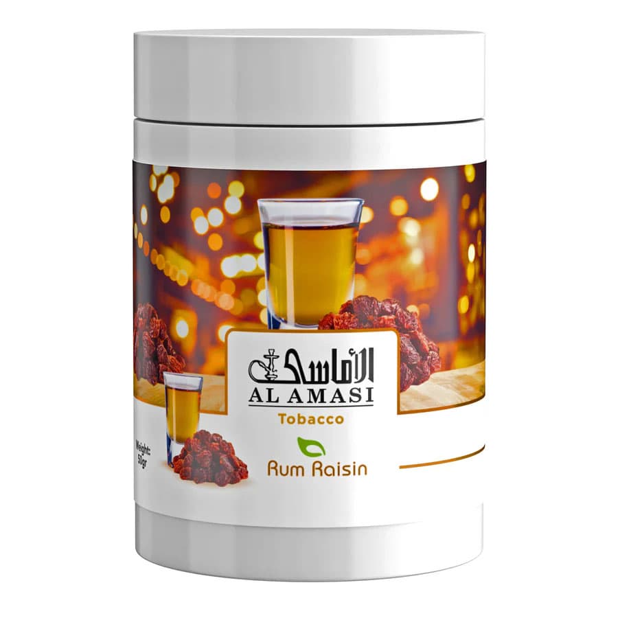 AL AMASI Rum Raisin デザート系シーシャフレーバー パッケージ画像