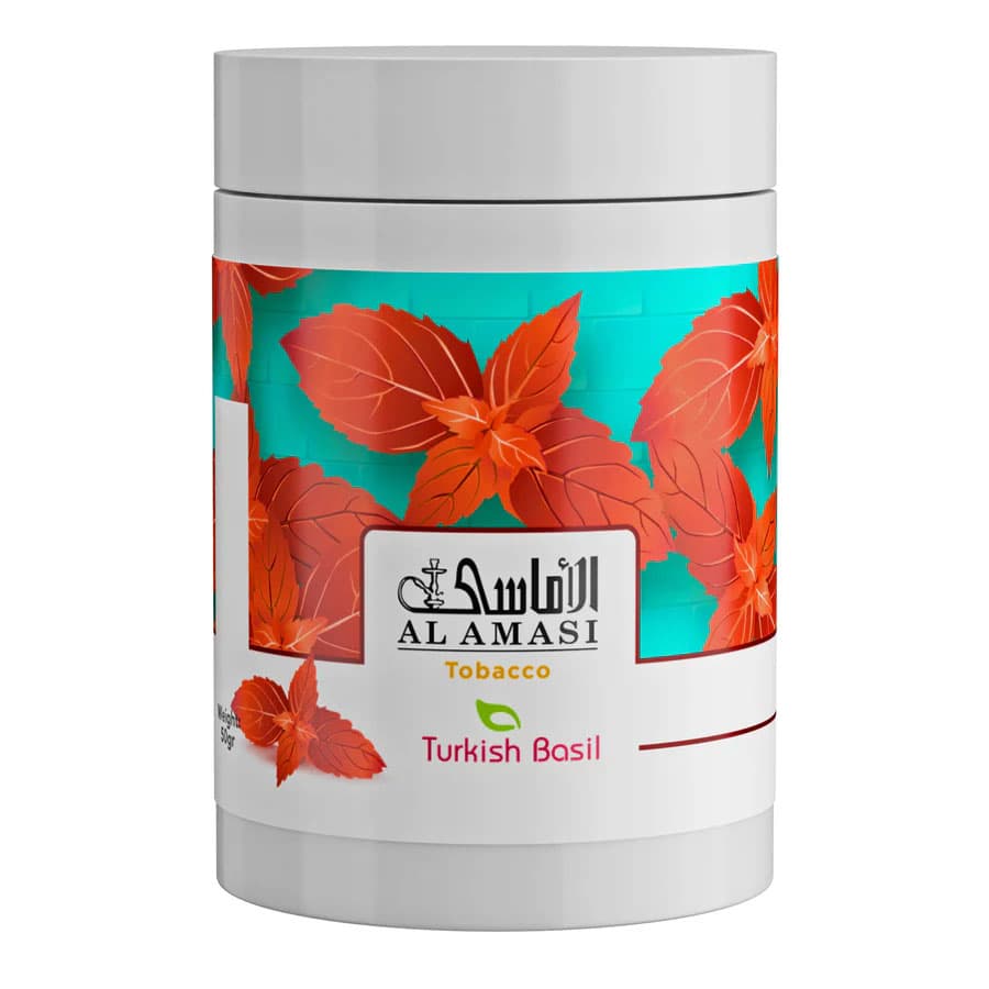 AL AMASI Turkish Basil ハーブ系シーシャフレーバー パッケージ画像