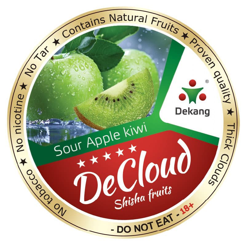 DeCloud Sour Apple Kiwi フルーツ系シーシャフレーバー パッケージ画像