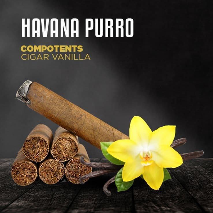 DOZAJ HAVANA PURO(HAVANA PURRO)(Black) デザート系シーシャフレーバー パッケージ画像
