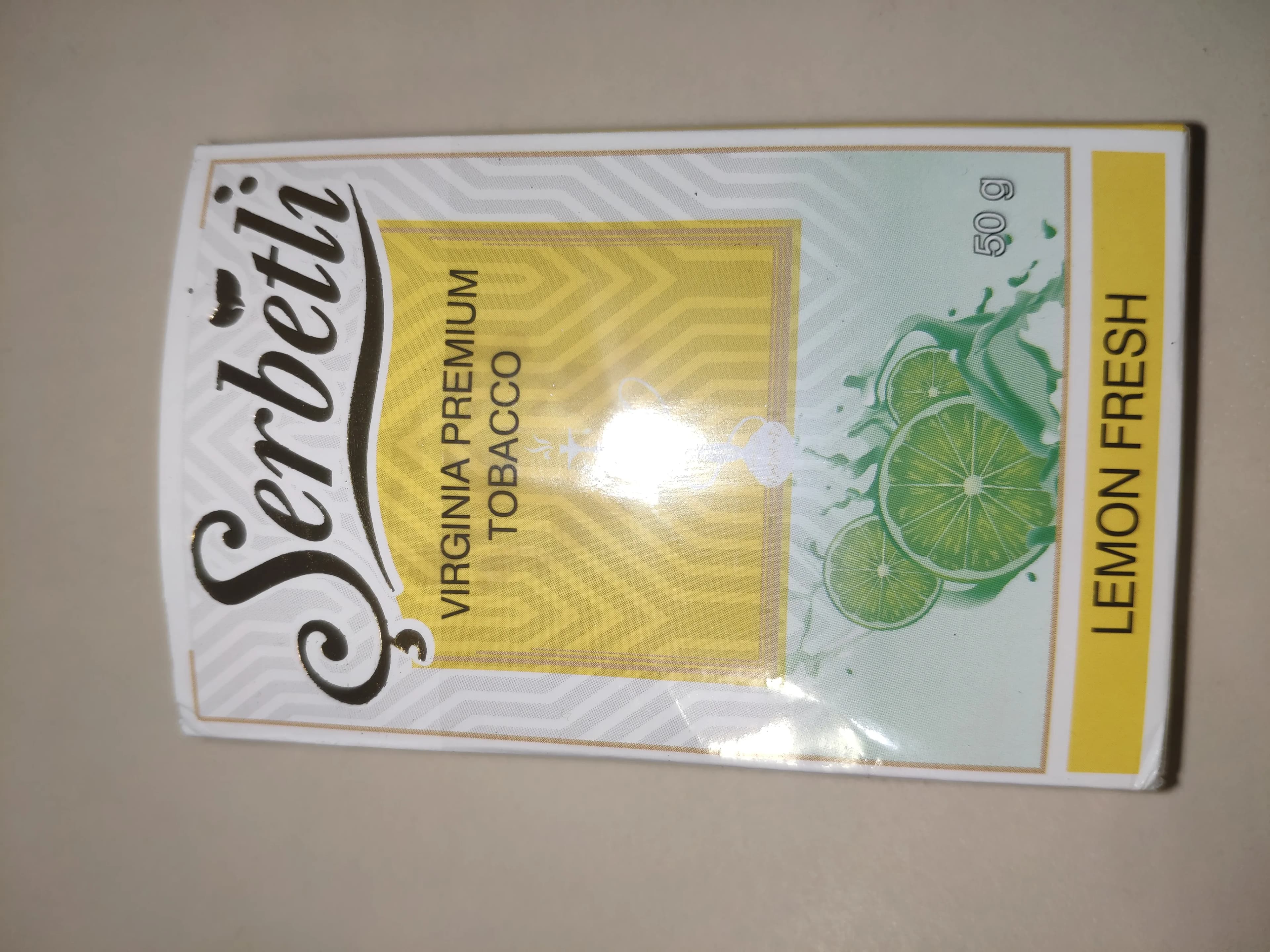 Serbetli Lemon Fresh 柑橘系シーシャフレーバー パッケージ画像